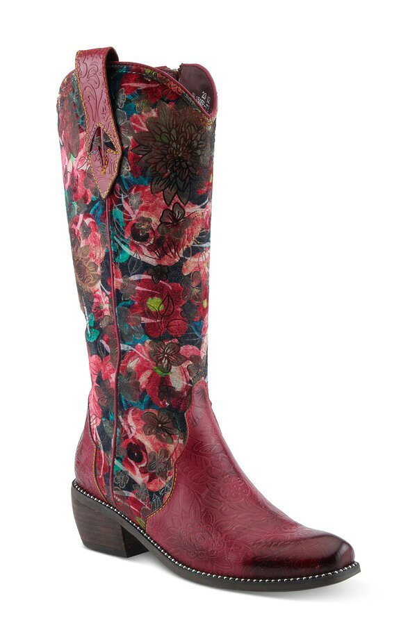 スプリングステップ レディース シューズ ブーツ・レインブーツ L'Artiste by Spring Step Rodeoqueen Knee High Western Boot Red Multi レッド