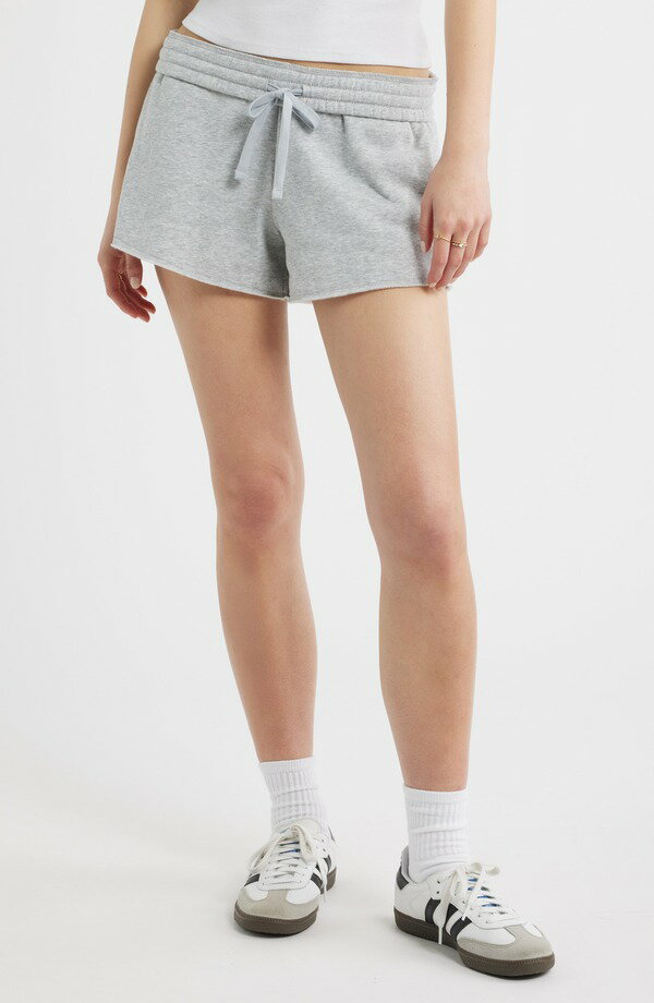 ビーピー レディース ボトムス ハーフパンツ・ショーツ ミニ ショートパンツ フリース BP. Foldover Fleece Mini Sweat Shorts Grey Soft Heather グレー