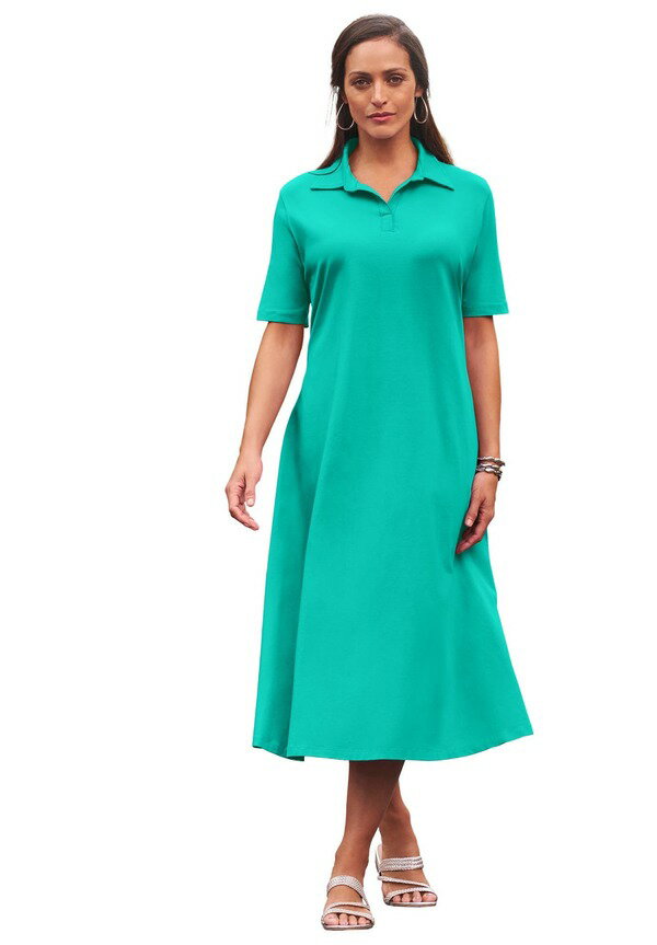 Jessica London Women's Bottoms Casual Pants Midi Dress Midi Jessica Londonotch Neck Midi Dress Aqua Sea
