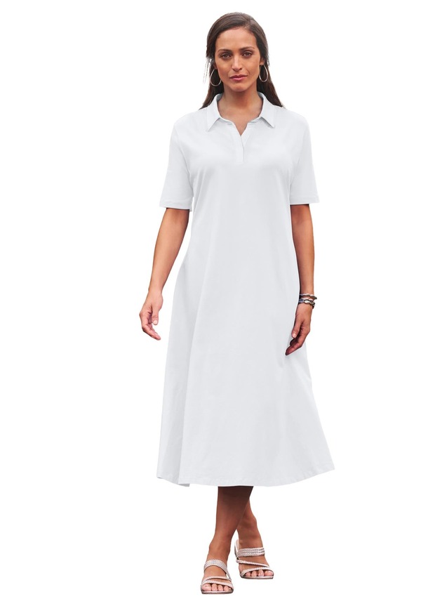 Jessica London Women's Bottoms Casual Pants Midi Dress Midi Jessica Londonotch Neck Midi Dress White