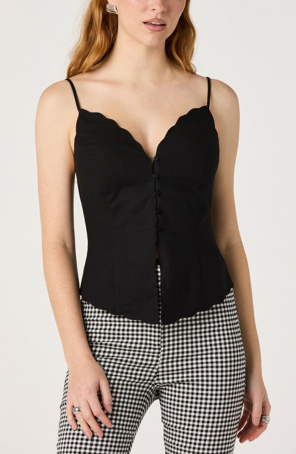 Other - アストール レディース トップス シャツ ASTR the Label Odette Scallop Hem Camisole Black ブラック