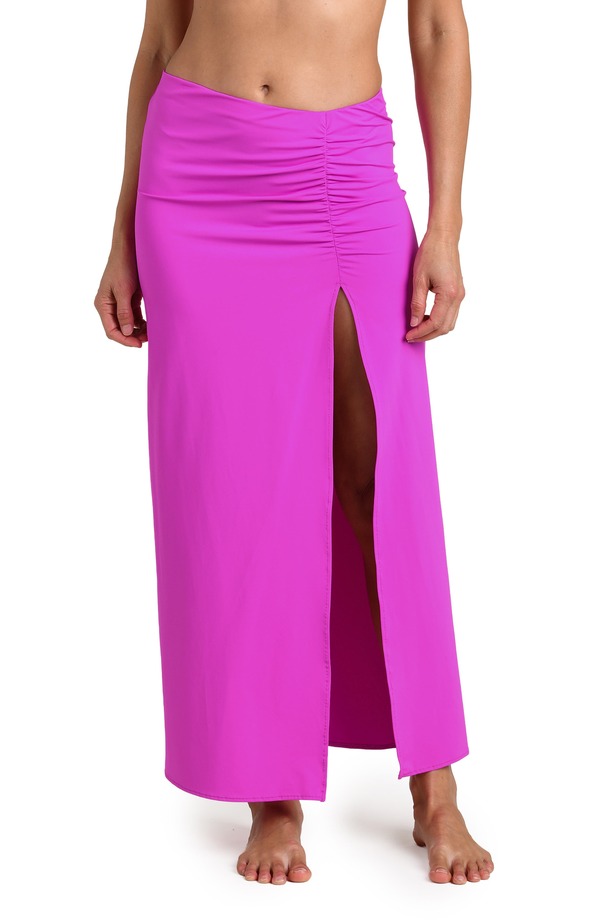 ラブランカ レディース ボトムスカート サイドスリット La Blanca Island Goddesside Slit Cover-Up Skirt Violet バイオレット