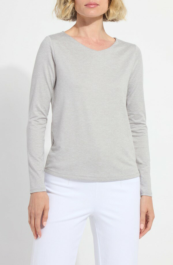 リジー レディース トップス シャツ Lysse ntials Long Sleeve T-Shirt Light Grey Melange グレー