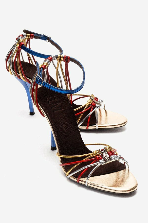 プロローグシューズ レディース ヒール サンダル アンクル Prologue Shoes Aronankle Strap Stiletto Sandal Multi マルチカラー