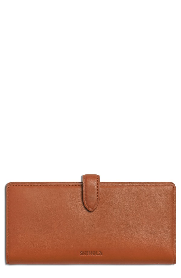 シャイノーラ レディース アクセサリー 財布 レザー Shinola Continentaleather Snap Wallet RUST ラスト