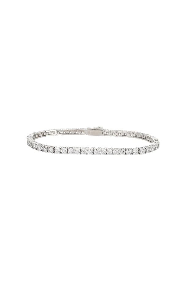 ベアフルーツジュエリー レディース アクセサリー ブレスレット・バングル・アンクレット Bearfruit Jewelry Sterling Silver 18k Gold Plated Beatrice Tennis Bracelet Delicate Sparkle Silver シルバー