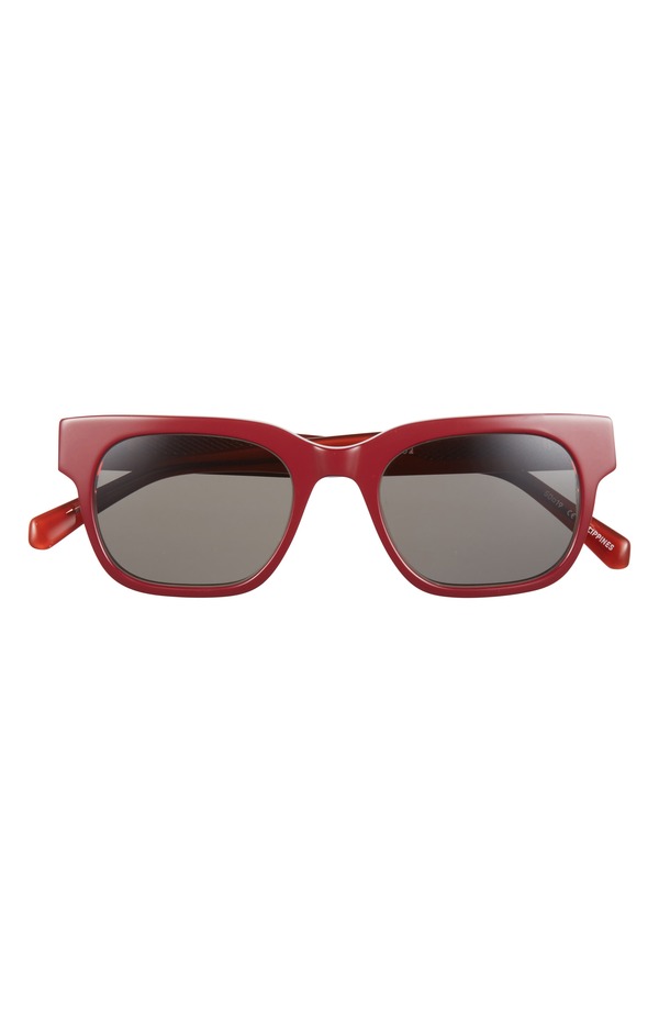 アイブブス レディース アクセサリー サングラス・アイウェア eyebobs Numero Uno 49mm Rectangular Polarized Sunglasses WINE / BLUSH LAYER / GREY グレー