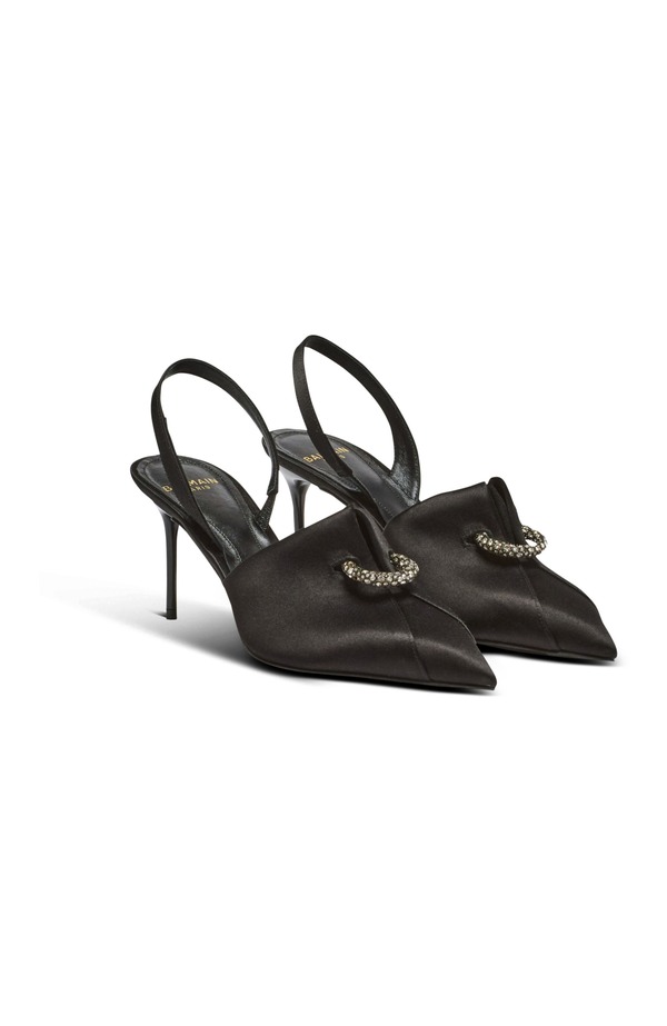 バルマン レディース シューズ スニーカー サンダル レザー Balmain Anthem smooth leather sandals (Women) black ブラック