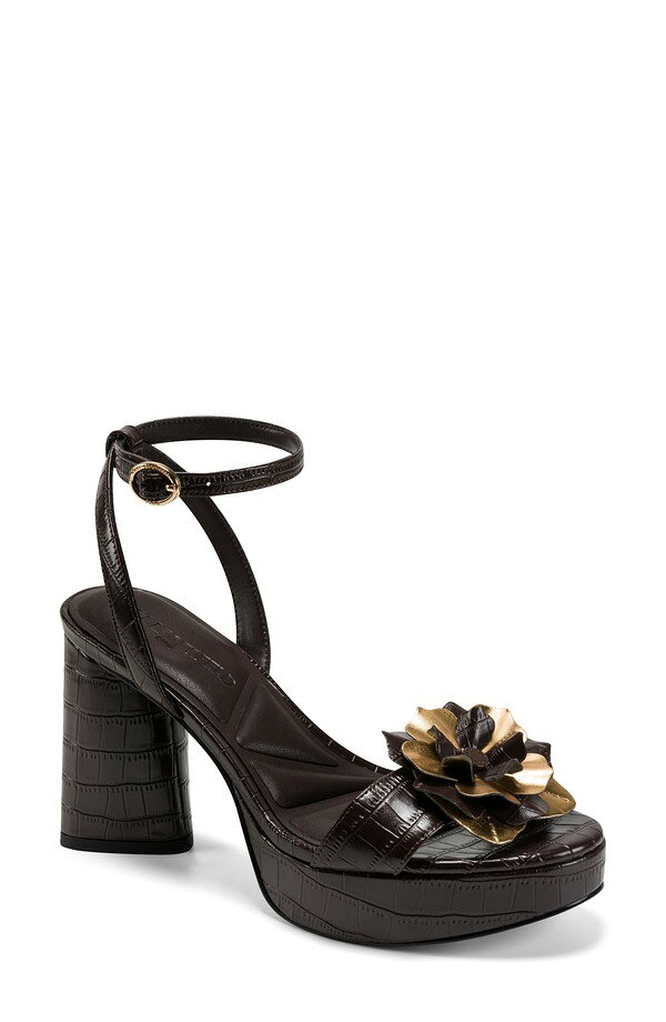 カール ラガーフェルド レディース シューズ ヒール サンダル アンクル KARLAGERFELD PARIS Haden Ankle Strap Sandal (Women) CHOCOLATE チョコレート