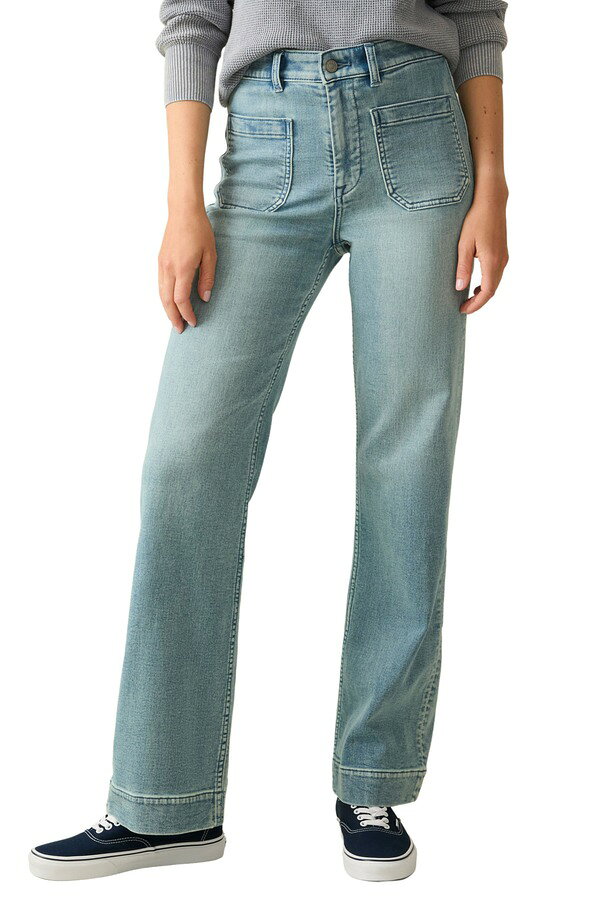 �ե���ƥ� ��ǥ����� �ܥȥॹ �쥮�� �磻�ɥ�å� �ѥ�� �ѥ��� Faherty Stretch Terry Wide Leg Pants Easter...