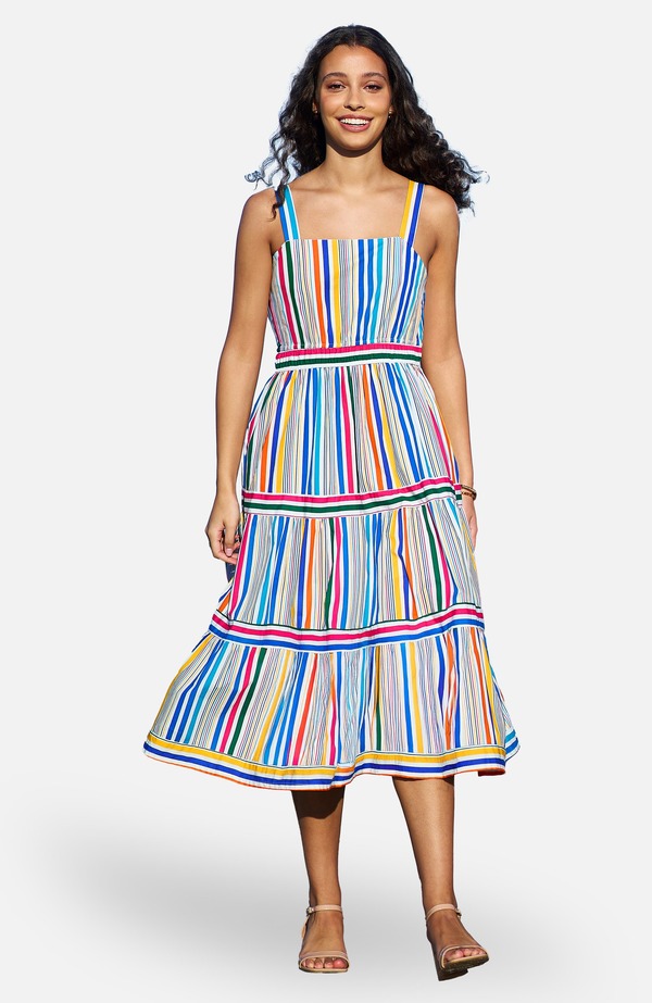 ユミキム レディース ボトムス カジュアルパンツ ミディ コットン Yumi Stripe Cotton Midi Sun Dress Multi マルチカラー