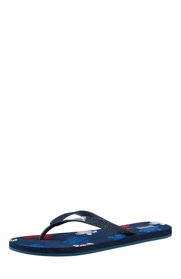 ヴィルブレクイン メンズ シューズ サンダル Vilebrequin Men's Tortues Multicolores Flip Flops Bleu Marine マルチカラー