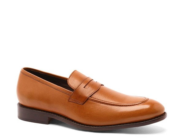 アンソニー ヴィア メンズ スリッポン・ローファー シューズ Gerry Penny Loafer Walnut Brown