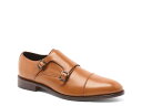 アンソニー ヴィア メンズ スリッポン・ローファー シューズ Roosevelt Cap Toe Monk Strap Slip-On Brown