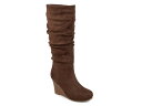 【送料無料】 ジュルネ コレクション レディース ブーツ・レインブーツ シューズ Haze Wedge Boot Dark Brown