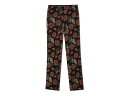 【送料無料】 サルヴァトーレ フェラガモ レディース カジュアルパンツ ボトムス Patterned Women's Dress Pants Black/Orange/Green Floral Print