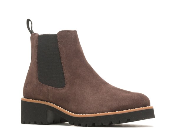 ハッシュパピー ブーツ レディース 【送料無料】 ハッシュパピー レディース ブーツ・レインブーツ シューズ Amelia Chelsea Boot Dark Brown