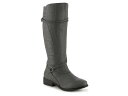 【送料無料】 ジュルネ コレクション レディース ブーツ・レインブーツ シューズ Harley Extra Wide Calf Riding Boot Grey