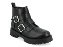 【送料無料】 ジュルネ コレクション レディース ブーツ・レインブーツ シューズ Maebry Combat Boot Black