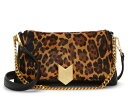 yz BXJ[g fB[X V_[obO obO Theon Leather Crossbody Bag Black/Brown Leopard Print