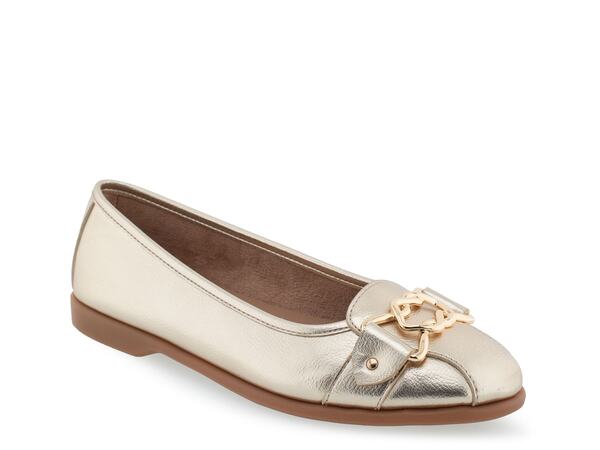 륺 ǥ 塼 ѥץ Aerosoles Bia Ballet Flat Gold Metallic 