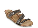 【送料無料】 ジーシーシューズ レディース サンダル シューズ Mona Wedge Sandal Black Rhinestone 1