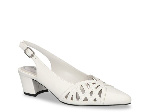 【送料無料】 イージーストリート レディース パンプス シューズ Bizzy Pump White