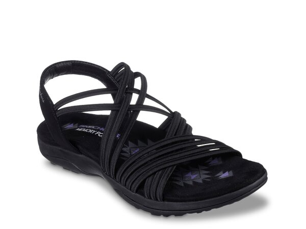 【送料無料】 スケッチャーズ レディース サンダル シューズ Reggae Slim Sunnyside Sandal Black