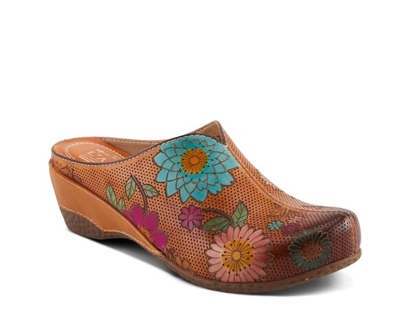  スプリングステップ レディース サンダル シューズ Chienti Wedge Clog Brown/Multicolor