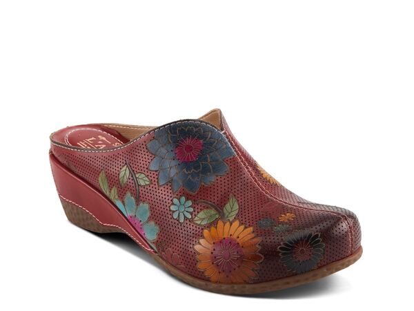  スプリングステップ レディース サンダル シューズ Chienti Wedge Clog Red/Multicolor