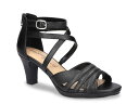 【送料無料】 イージーストリート レディース ヒール シューズ Crissa Sandal Black Synthetic