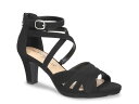 【送料無料】 イージーストリート レディース ヒール シューズ Crissa Sandal Black Fabric