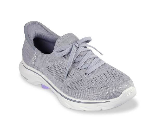 【送料無料】 スケッチャーズ レディース スニーカー シューズ Hands Free Slip-ins Go Walk 7 Via Slip-On Sneaker - Women's Grey/Purple 1