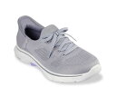  スケッチャーズ レディース スニーカー シューズ Hands Free Slip-ins Go Walk 7 Via Slip-On Sneaker - Women's Grey/Purple