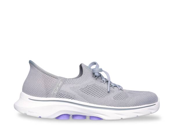 【送料無料】 スケッチャーズ レディース スニーカー シューズ Hands Free Slip-ins Go Walk 7 Via Slip-On Sneaker - Women's Grey/Purple 2