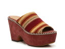 【送料無料】 ジョア レディース サンダル シューズ Pendant Platform Sandal Maroon/Beige/Rust Stripe