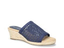 【送料無料】 イージーストリート レディース サンダル シューズ Jubilee Wedge Sandal Denim Blue