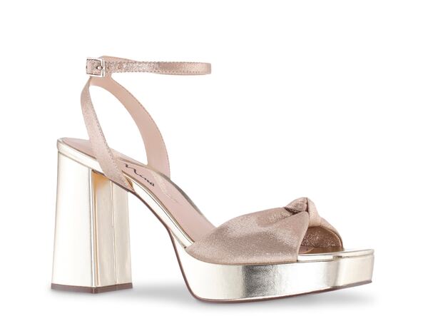 【送料無料】 ニナ レディース サンダル シューズ Seline Platform Sandal Gold Metallic