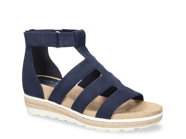 【送料無料】 ベラヴィータ レディース サンダル シューズ Zinia Wedge Sandal Navy