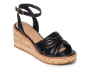 yz xih fB[X T_ V[Y Kearny Wedge Sandal Black Leather