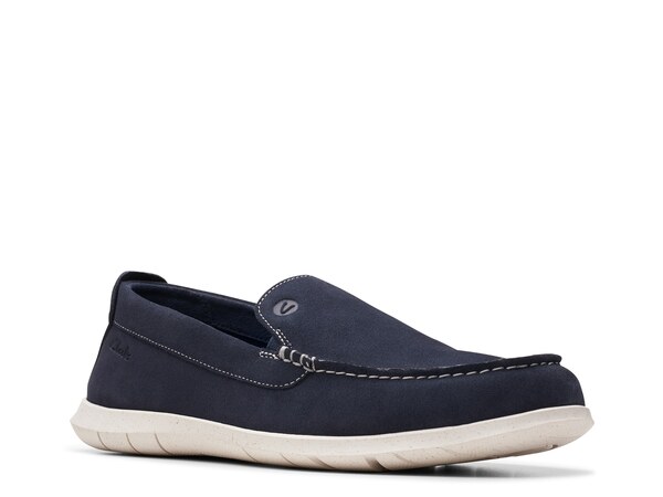 【送料無料】 クラークス メンズ スリッポン・ローファー シューズ Flexway Step Slip-On Navy Suede