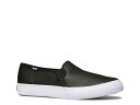 【送料無料】 ケッズ レディース スニーカー シューズ Double Decker Slip-On Sneaker - Women 039 s Black Leather