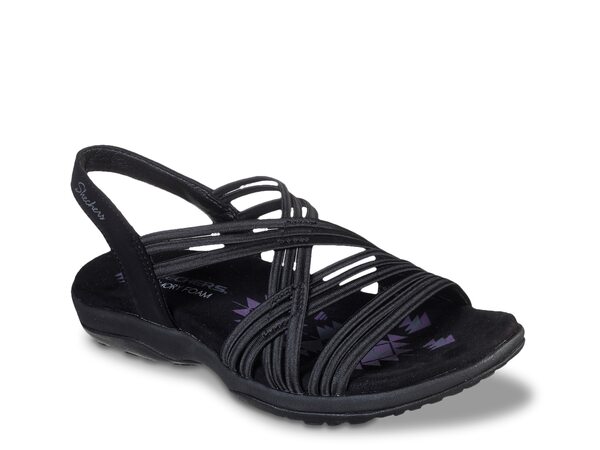 【送料無料】 スケッチャーズ レディース サンダル シューズ Reggae Slim Simply Stretch Sandal Black