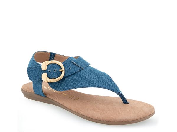  エアロソールズ レディース サンダル シューズ Isa Sandal Blue Denim Fabric