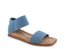 【送料無料】 エアロソールズ レディース サンダル シューズ Bente Sandal Denim Blue/Cork Wedge