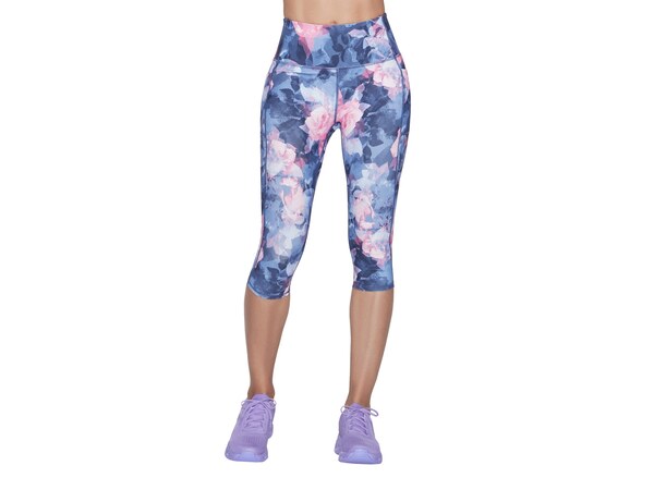 yz XPb`[Y fB[X MX {gX GO WALK Women's High-Waisted Capri Leggings Navy/Pink