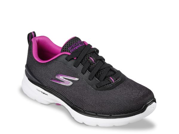 スケッチャーズ レディース スニーカー シューズ GO WALK 6 Spring Horizon Slip-On Sneaker - Women's Black/Purple