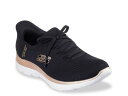 【送料無料】 スケッチャーズ レディース スニーカー シューズ Hands Free Slip-Ins Summits Night Chic Sneaker Black/White