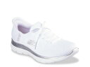 【送料無料】 スケッチャーズ レディース スニーカー シューズ Hands Free Slip-Ins Summits Night Chic Sneaker White