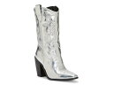 【送料無料】 ヴィンスカムート レディース ブーツ・レインブーツ シューズ Alisah Cowboy Boot Silver Metallic